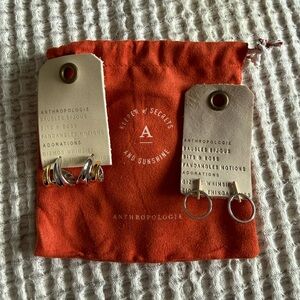 Anthropologie Gold and Silver Earrings